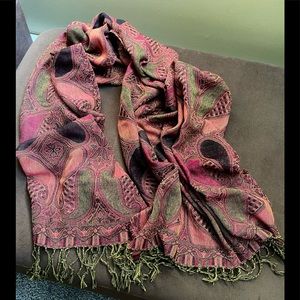 NWOT Women’s Men’s Unisex Multicolored Paisley Persian Scarf Wrap Shawl Pashmina